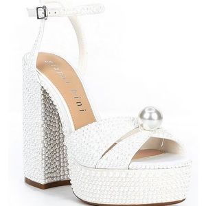 Gianni Bini
Kemara Two Open Toe Embellished Pearl Studded Platform Sandals